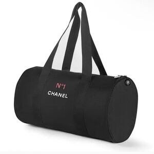 Chanel Black and Pink Duffel Bag
